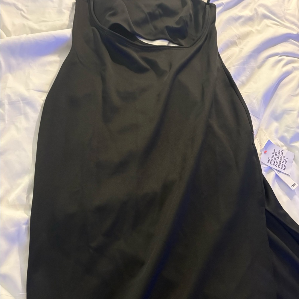 Black Sleeveless dress with cut out